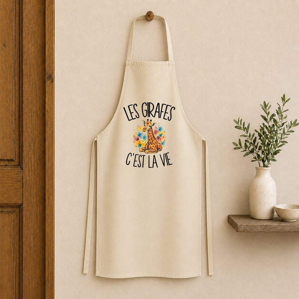 Tablier de Cuisine Les girafes c'est la vie
