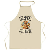 Tablier de Cuisine Les singes c'est la vie