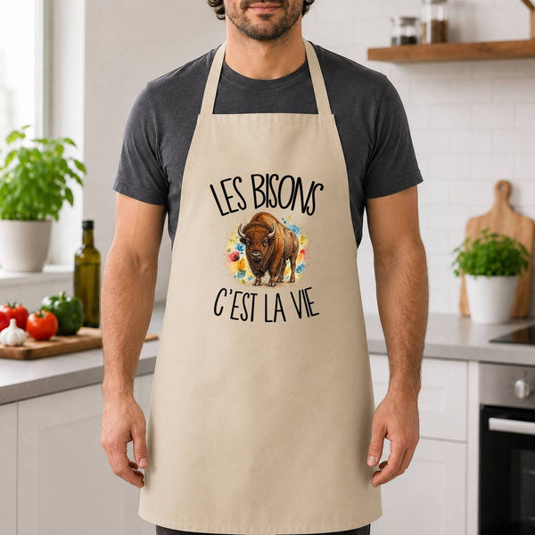Tablier de Cuisine Les bisons c'est la vie
