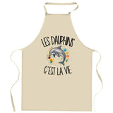 Tablier de Cuisine Les dauphins c'est la vie