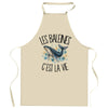 Tablier de Cuisine Les baleines c'est la vie