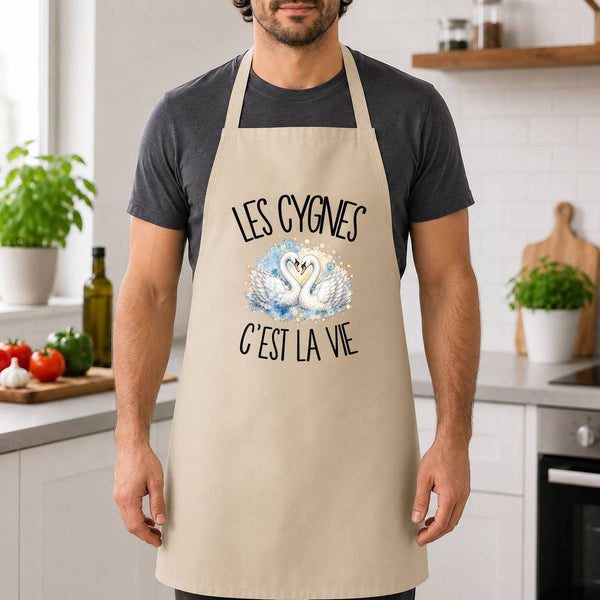 Tablier de Cuisine Les cygnes c'est la vie