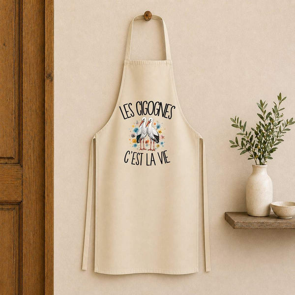 Tablier de Cuisine Les cigognes c'est la vie