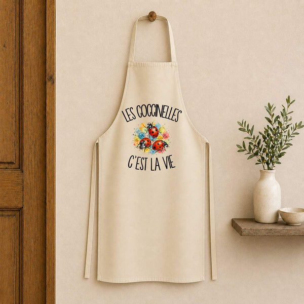 Tablier de Cuisine Les coccinelles c'est la vie