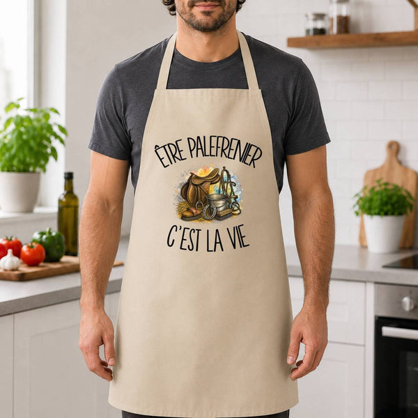 Tablier de Cuisine Être palefrenier c'est la vie