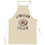 Tablier de Cuisine Le point de croix c'est la vie