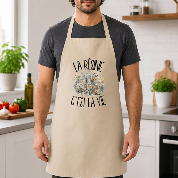 Tablier de Cuisine La résine c'est la vie