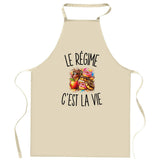 Tablier de Cuisine Le Régime c’est la vie