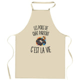 Tablier de Cuisine Les Poils de Chat Partout c’est la vie