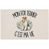 Tapis Mon Fox Terrier c'est ma vie