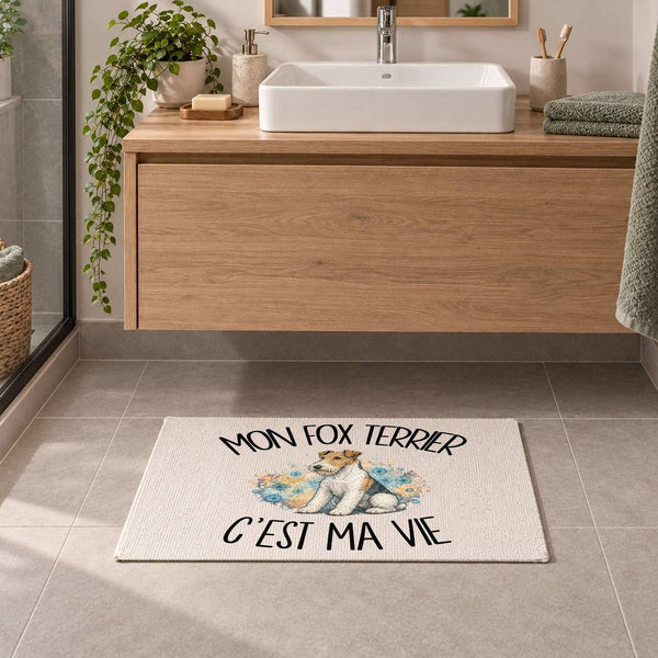 Tapis Mon Fox Terrier c'est ma vie