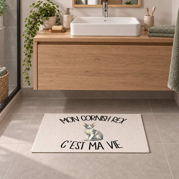 Tapis Mon Cornish Rex c'est ma vie