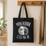 Tote Bag Noir Mon Bobtail c'est ma vie