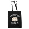 Tote Bag Noir Mon Coton de Tuléar c'est ma vie