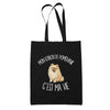 Tote Bag Noir Mon Loulou de Poméranie c'est ma vie
