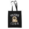 Tote Bag Noir Mon Pékinois c'est ma vie