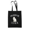 Tote Bag Noir Mon Angora Turc c'est ma vie