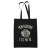 Tote Bag Noir Mon Nebelung c'est ma vie