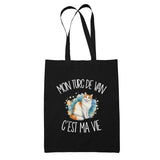 Tote Bag Noir Mon Turc de Van c'est ma vie