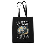 Tote Bag Noir La tonte c'est la vie