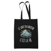 Tote Bag Noir Le saut en hauteur c'est la vie