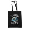 Tote Bag Noir La natation c'est la vie
