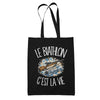 Tote Bag Noir Le biathlon c'est la vie