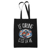 Tote Bag Noir Le curling c'est la vie