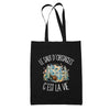 Tote Bag Noir Le saut d'obstacles c'est la vie