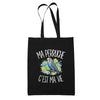 Tote Bag Noir Ma perruche c'est ma vie