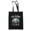 Tote Bag Noir Mon aquarium c'est ma vie