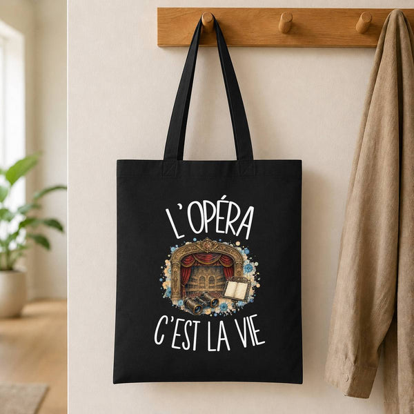Tote Bag Noir L'opéra c'est la vie