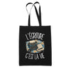 Tote Bag Noir L'écriture c'est la vie
