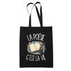 Tote Bag Noir La poésie c'est la vie