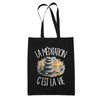 Tote Bag Noir La méditation c'est la vie