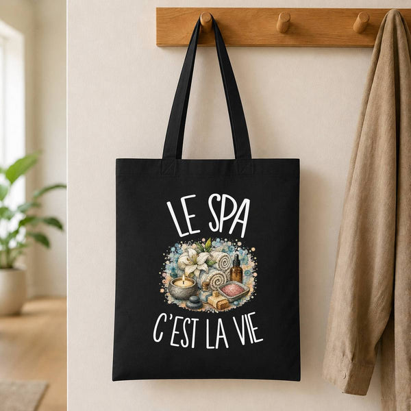 Tote Bag Noir Le spa c'est la vie