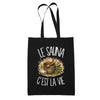 Tote Bag Noir Le sauna c'est la vie