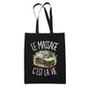 Tote Bag Noir Le massage c'est la vie
