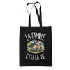 Tote Bag Noir La famille c'est la vie
