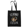 Tote Bag Noir Les rennes c'est la vie