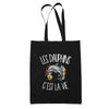 Tote Bag Noir Les dauphins c'est la vie
