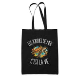 Tote Bag Noir Les tortues de mer c'est la vie