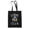 Tote Bag Noir Les méduses c'est la vie