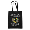Tote Bag Noir Les colibris c'est la vie