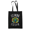 Tote Bag Noir Les paons c'est la vie