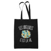 Tote Bag Noir Les libellules c'est la vie