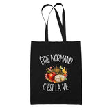 Tote Bag Noir Être normand c'est la vie