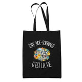 Tote Bag Noir Être aide-soignant c'est la vie