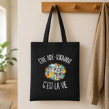 Tote Bag Noir Être aide-soignant c'est la vie