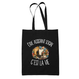 Tote Bag Noir Être assistant social c'est la vie